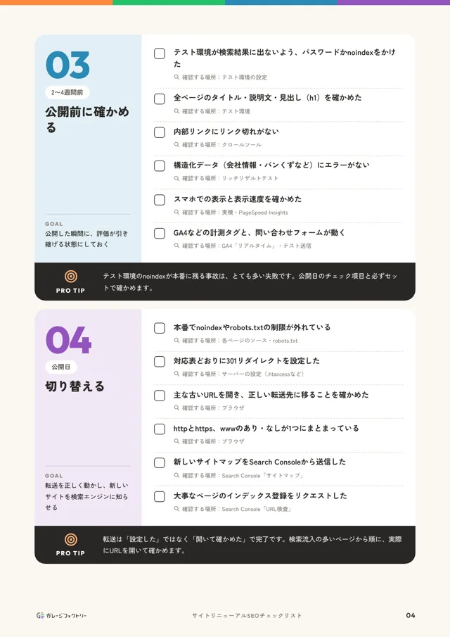 チェック項目（3〜4）のページ